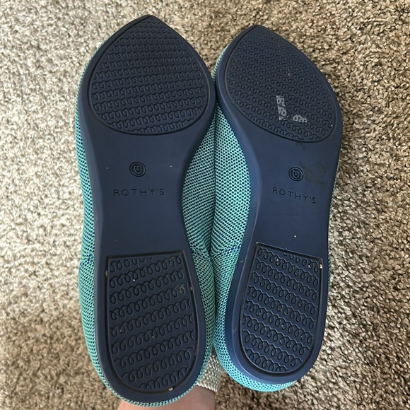 Rothy's Aquamarine Point Retired Flats Rare - Picture 5 of 5